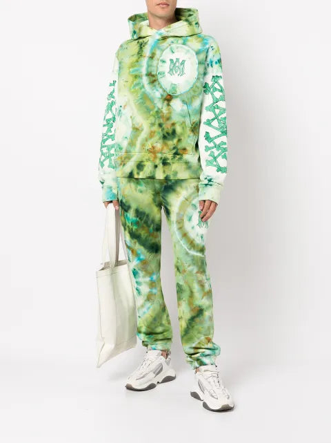 AMIRI tie-dye logo-print cotton hoodie