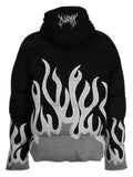 Haculla Up In Flames zip-up puffer jacket