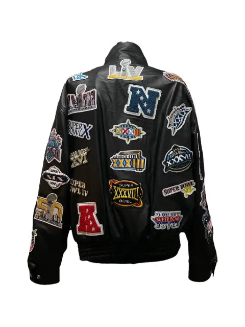 Jeff Hamilton History Of Super Bowl Collage jacket
