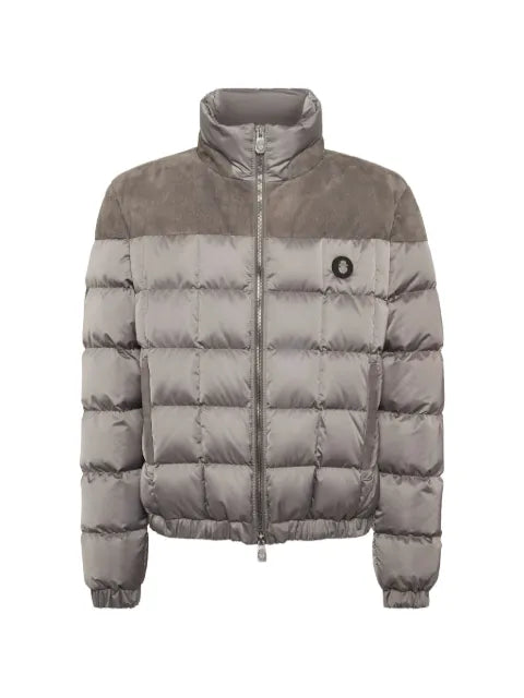 Billionaire quilted suede-panel puffer jacket