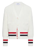 Thom Browne cotton RWB stripe cardigan