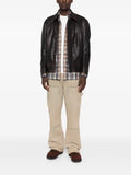Golden Goose bomber jacket in burgundy nappa leather
