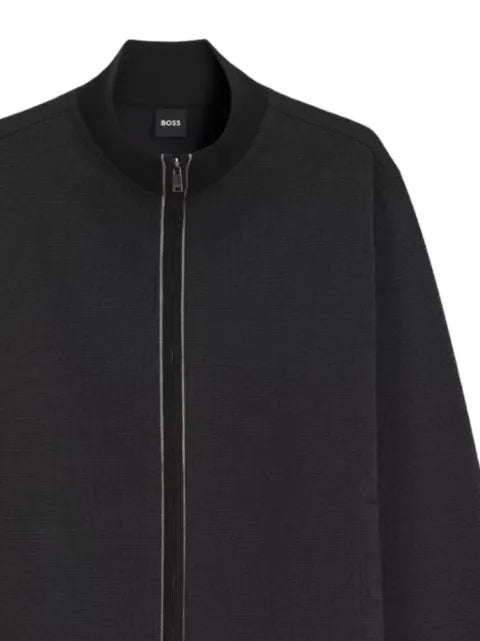 BOSS cotton sweatshirt with zipper neck