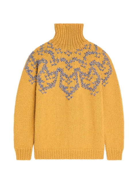 DRIES VAN NOTEN intarsia wool sweater