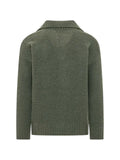Laneus bouclé-knit polo-collar sweater