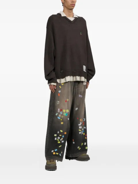 Maison MIHARA YASUHIRO triple layered collar sweater