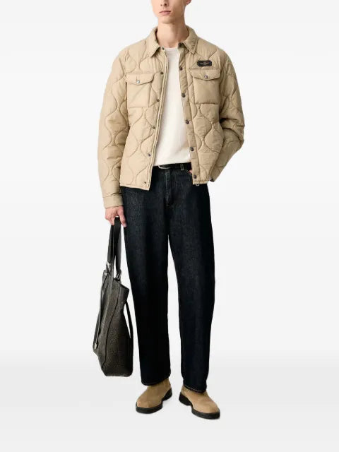 Aeronautica Militare quilted logo-patch padded jacket