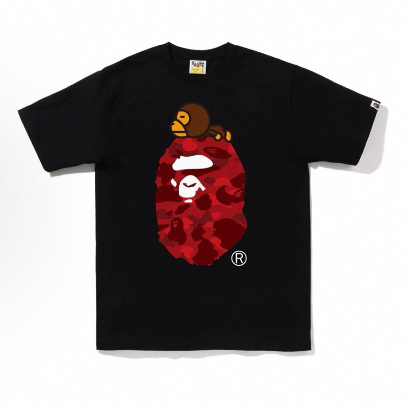 BAPE Ape Head Shark Print Loose Casual Unisex Short Sleeve T-Shirt
