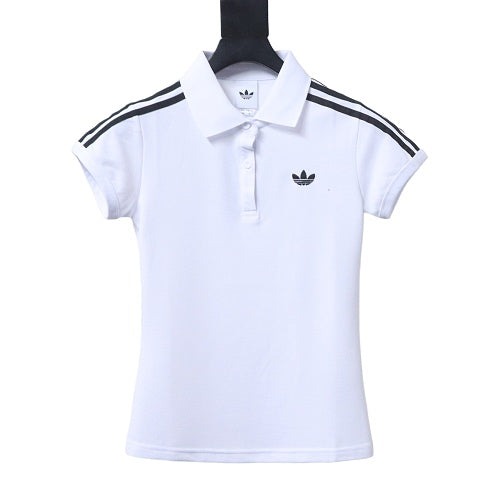 Adidas logo polo shirt white