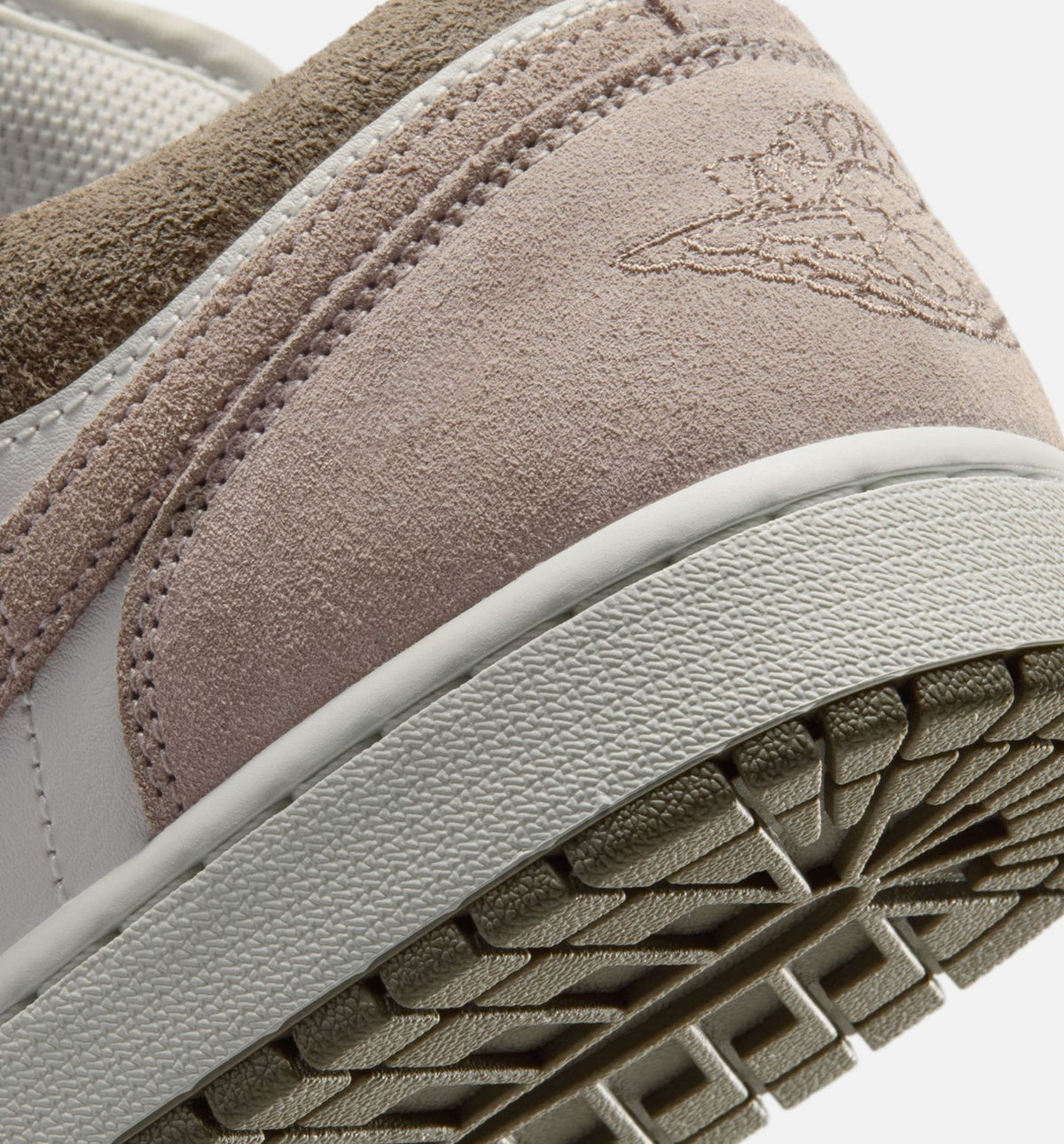 Air Jordan 1 Low Men's Lifestyle Sneakers - Olive Grey/Enigma Stone/Summit White