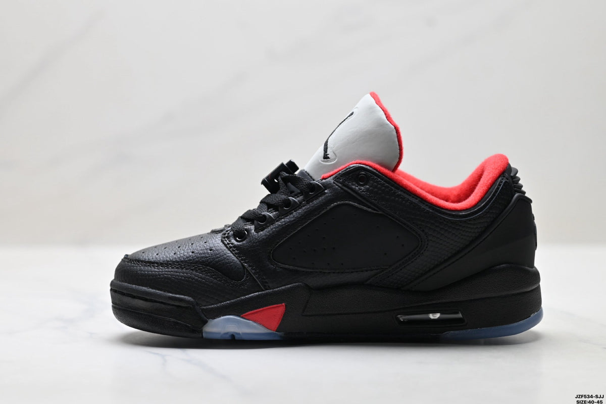 Air Jordan 5 Low Black Fire Red Sneakers