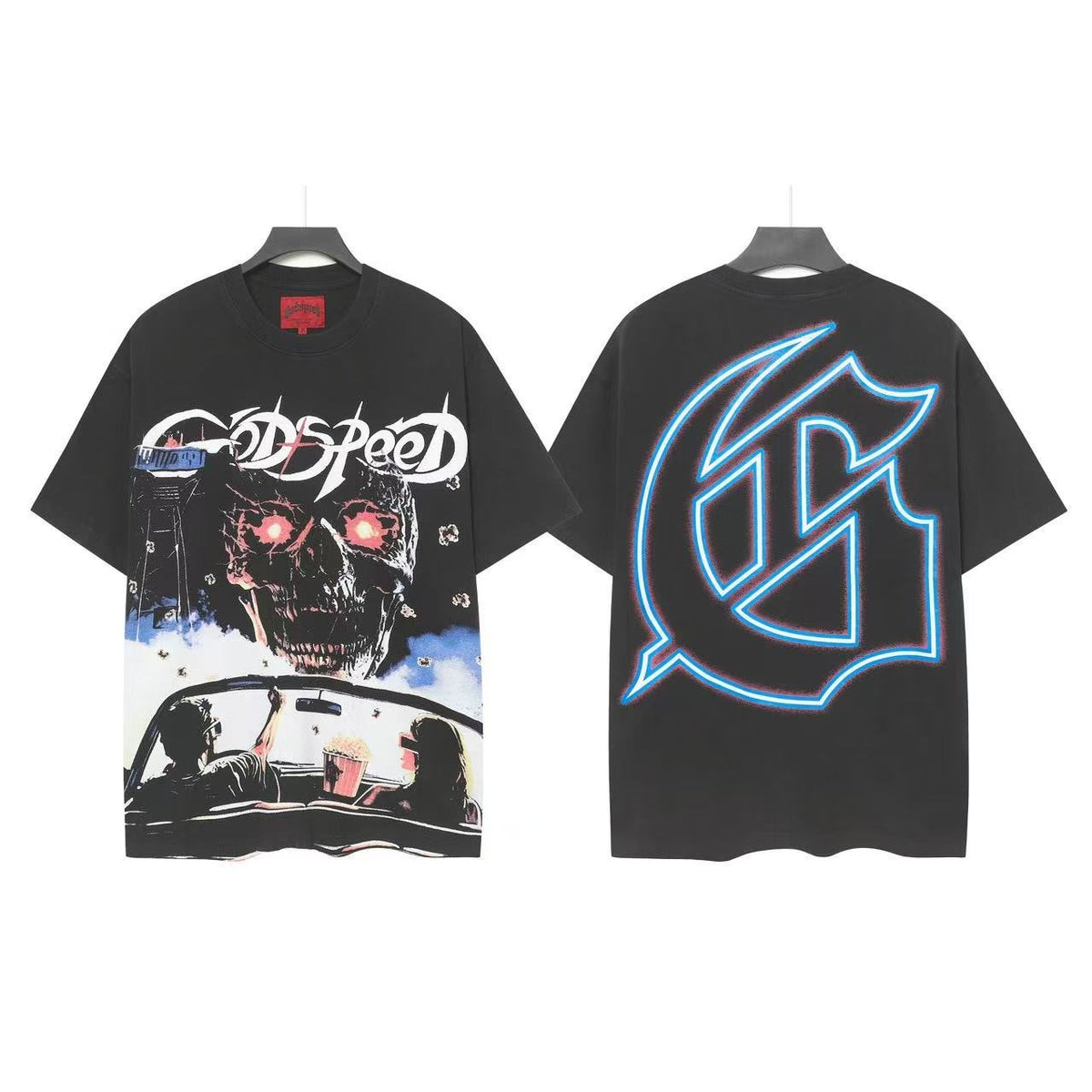 Godspeed Neon Car Graphic T-Shirt