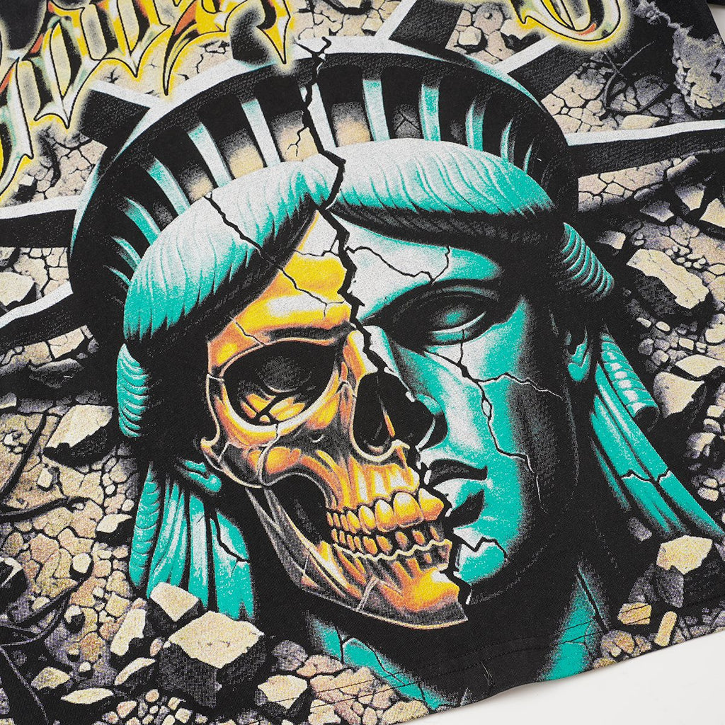 Godspeed Out of Many One Liberty Skull Graphic T-Shirt