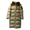 The North Face Color-Block Long Hooded Down Puffer Coat - Tan