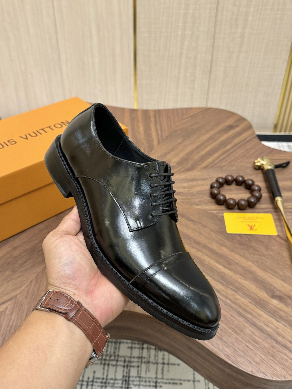 Louis Vuitton Black Lace-Up Dress Shoes