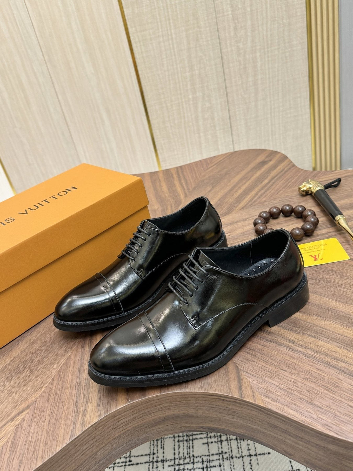 Louis Vuitton Black Lace-Up Dress Shoes