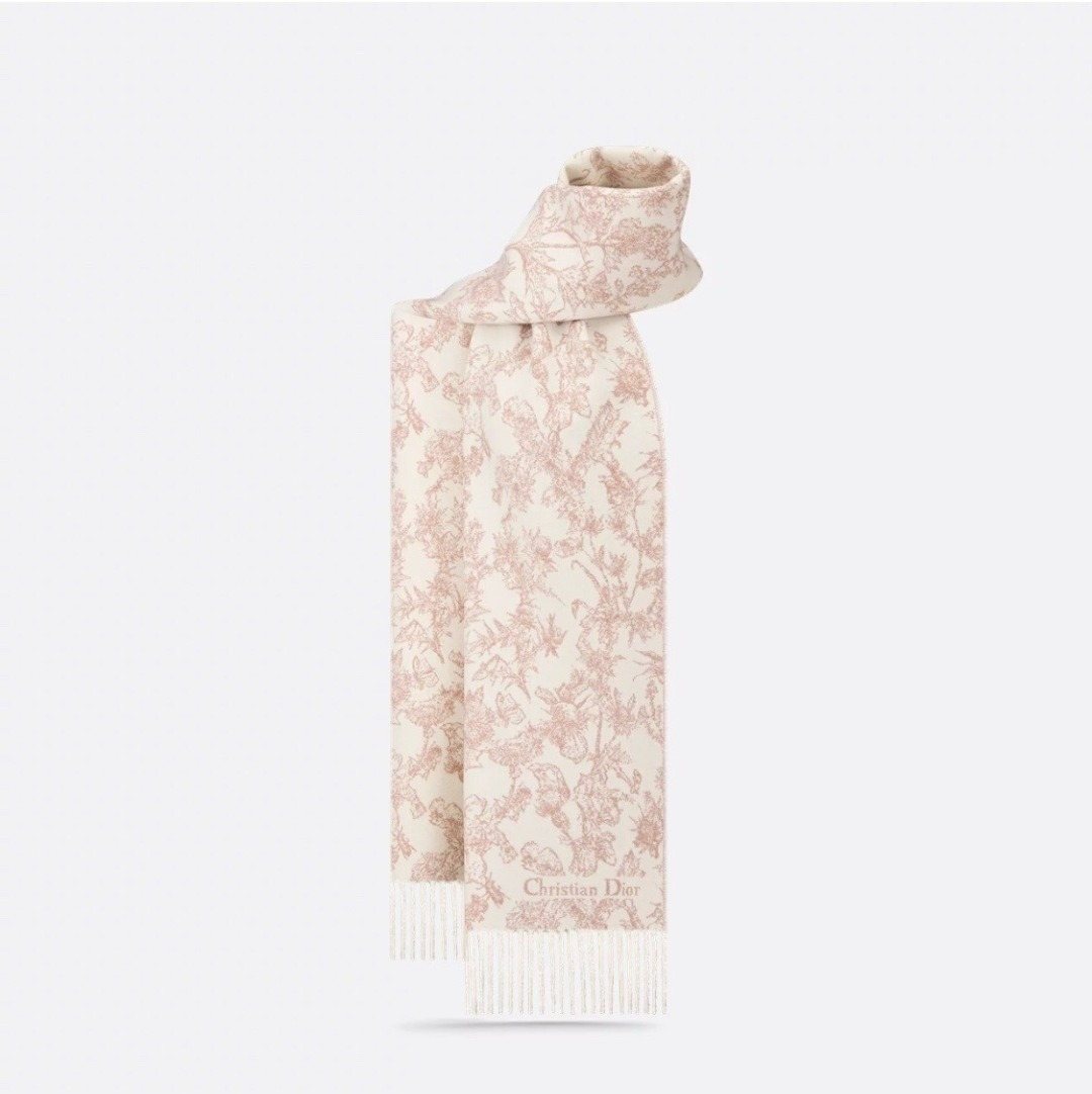 Dior Botanical Toile Fringed Scarf