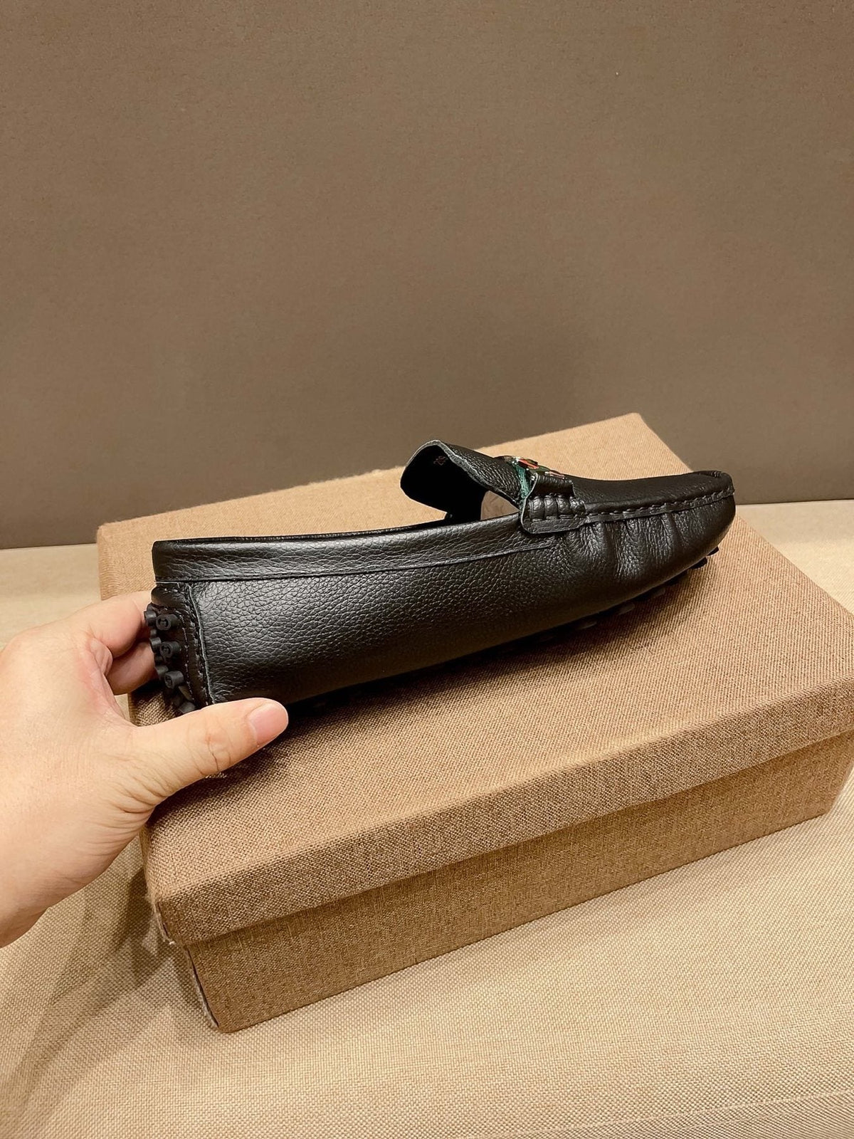 Gucci Web Accent Driving Loafers